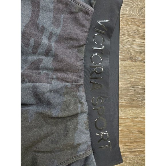 Victoria Sport Women's S Gray Camo Jogger Sweat Pants Elastic Waist Slit Pocket - Picture 12 of 12